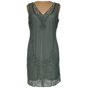 Adrianna Papell Green A-Line Dress